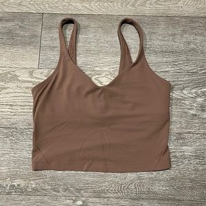 Lululemon Brown, cropped, Align tank. Size 6